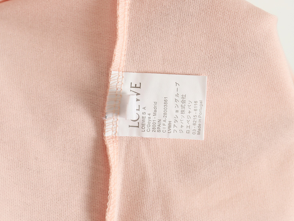 L0ew* solid color embroidered large logo t-shirt