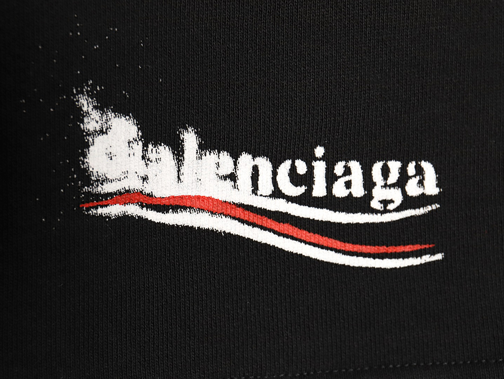 Ba*len*cia*ga 24ss fuzzy cola print ripped shorts