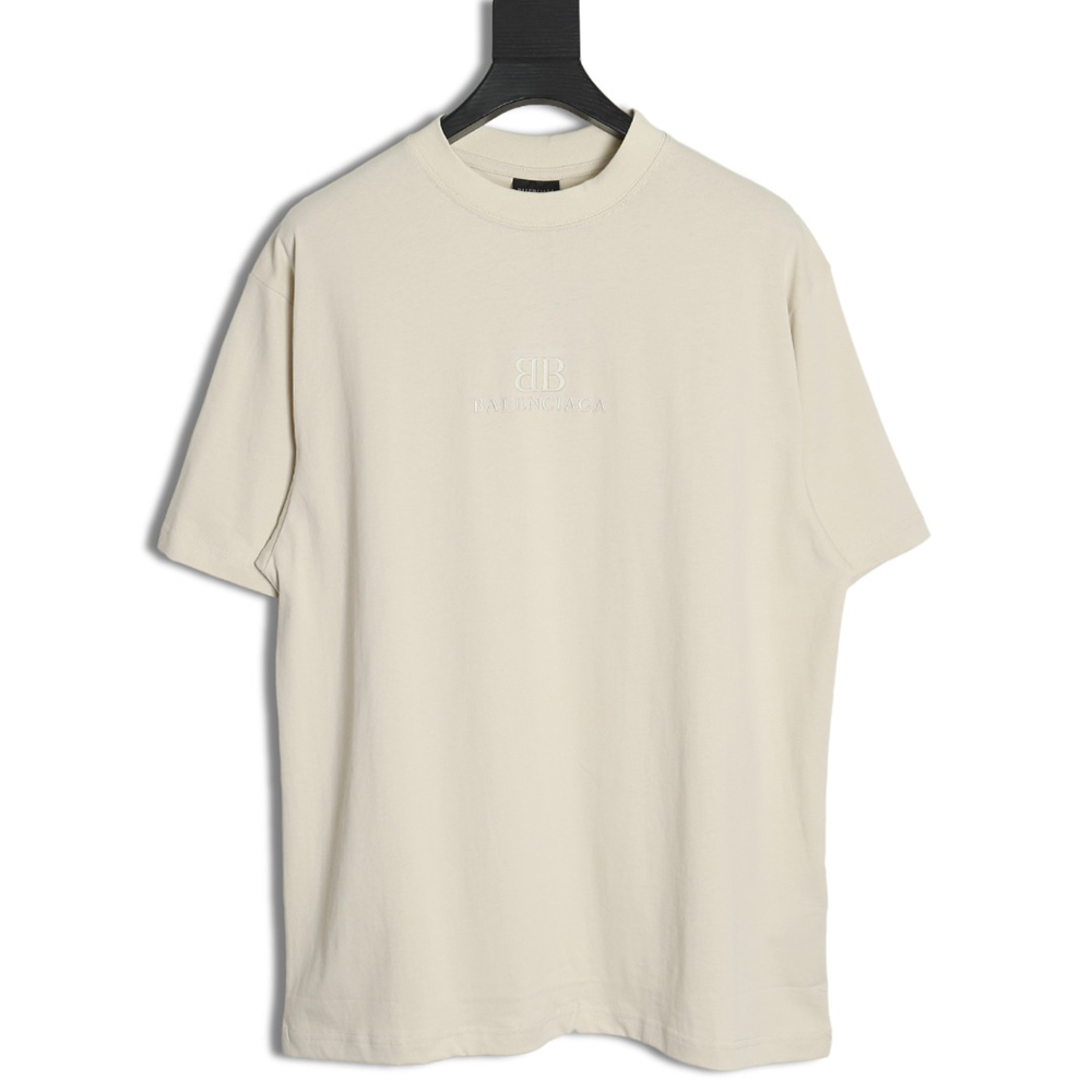 Ba*len*cia*ga 24ss double b embroidered short sleeves