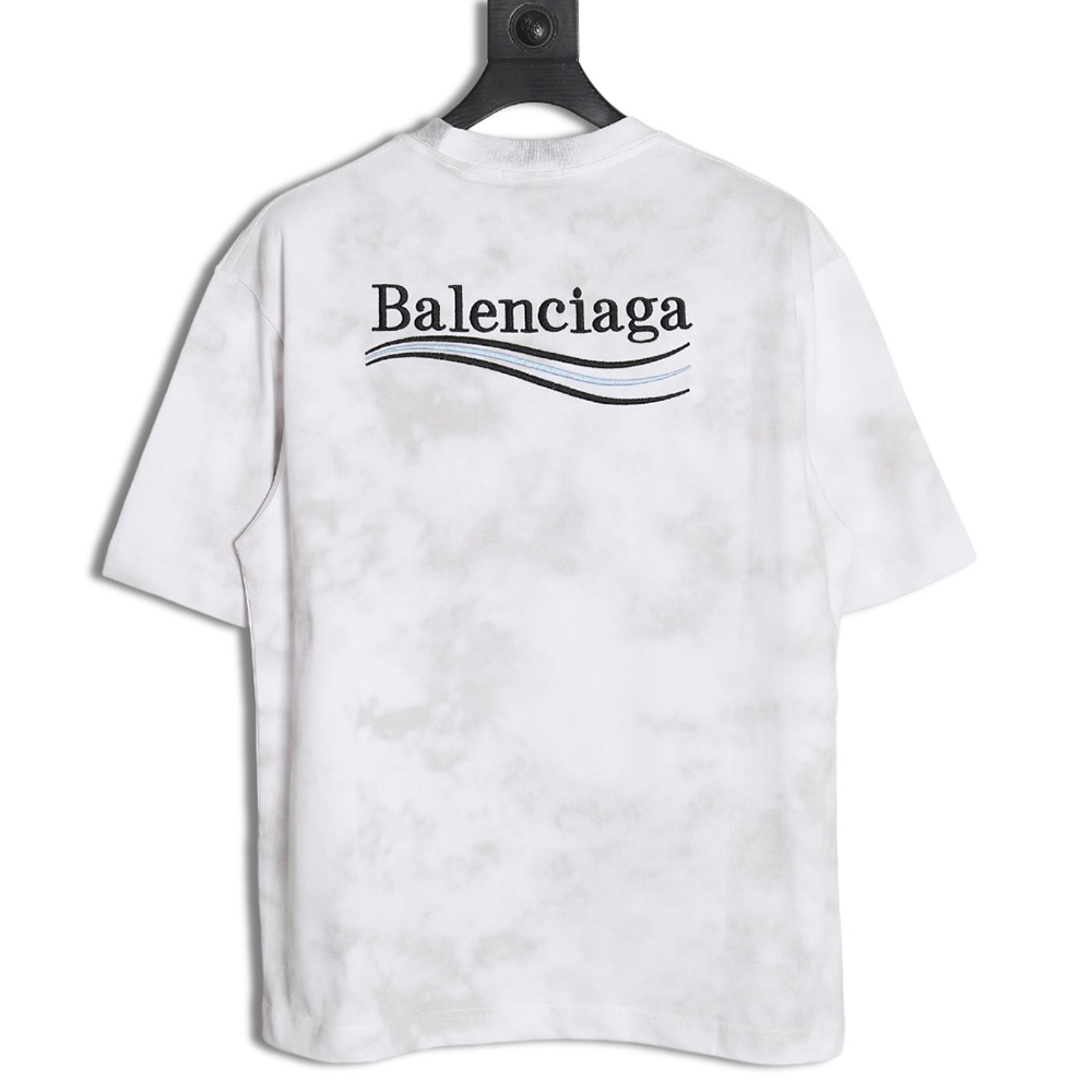 Ba*len*cia*ga 24ss embroidered cola mud dyed short sleeves