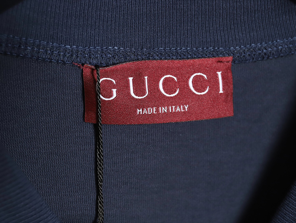 G*u*i red, white and blue g print round neck short sleeve t-shirt