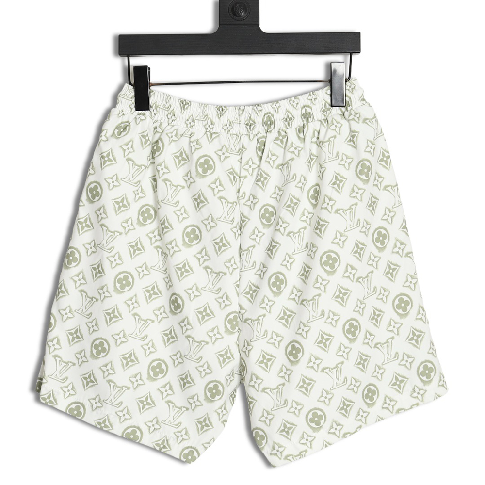 l0*is V*t0n 24ss distressed shorts with printed monogram