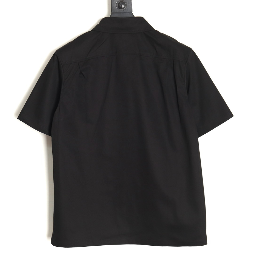 l0*is V*t0n preco drofw old flower flocking stitching short-sleeved shirt