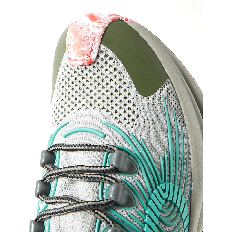 G*u*i run rubber trimmed mesh sneakers gray