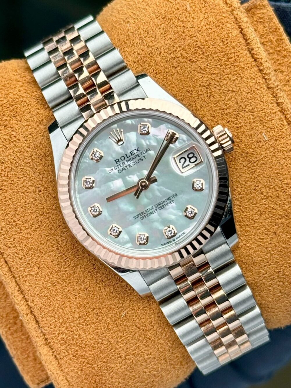 datejust 31mm mop 278271 rose gold & steel jubilee mop Di*m*nd dial