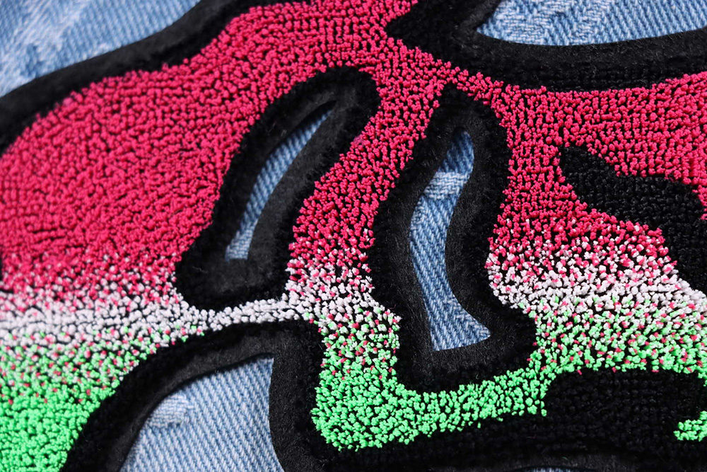 l0*is V*t0n graffiti gradient embroidered jeans