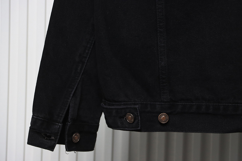 Ce**e fake two piece hooded denim jacket