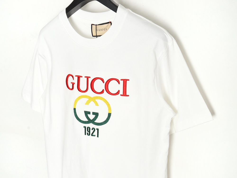 G*u*i colorblock double g embroidered logo short-sleeved t-shirt