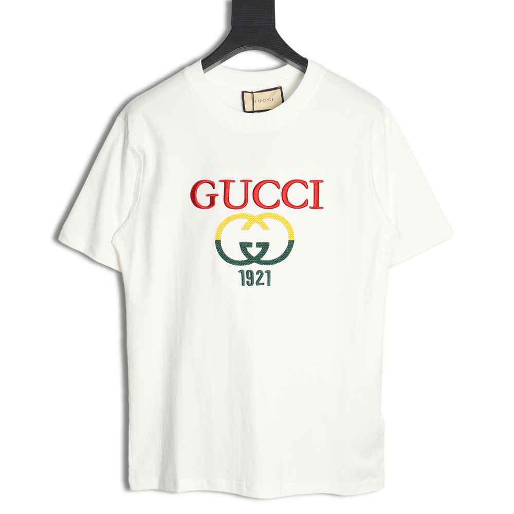 G*u*i colorblock double g embroidered logo short-sleeved t-shirt
