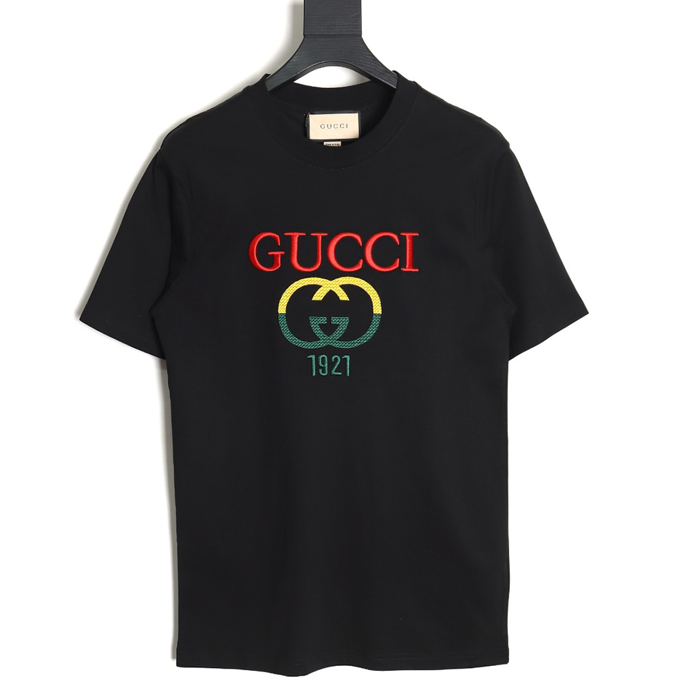 G*u*i colorblock double g embroidered logo short-sleeved t-shirt tsk1