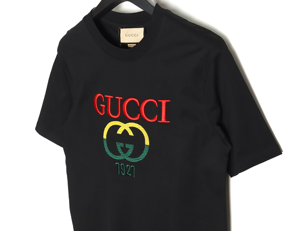 G*u*i colorblock double g embroidered logo short-sleeved t-shirt tsk1