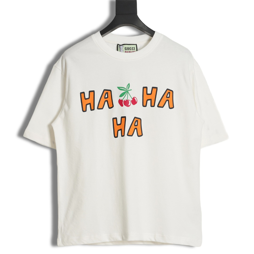 G*u*i & ha ha ha cherry print short sleeves