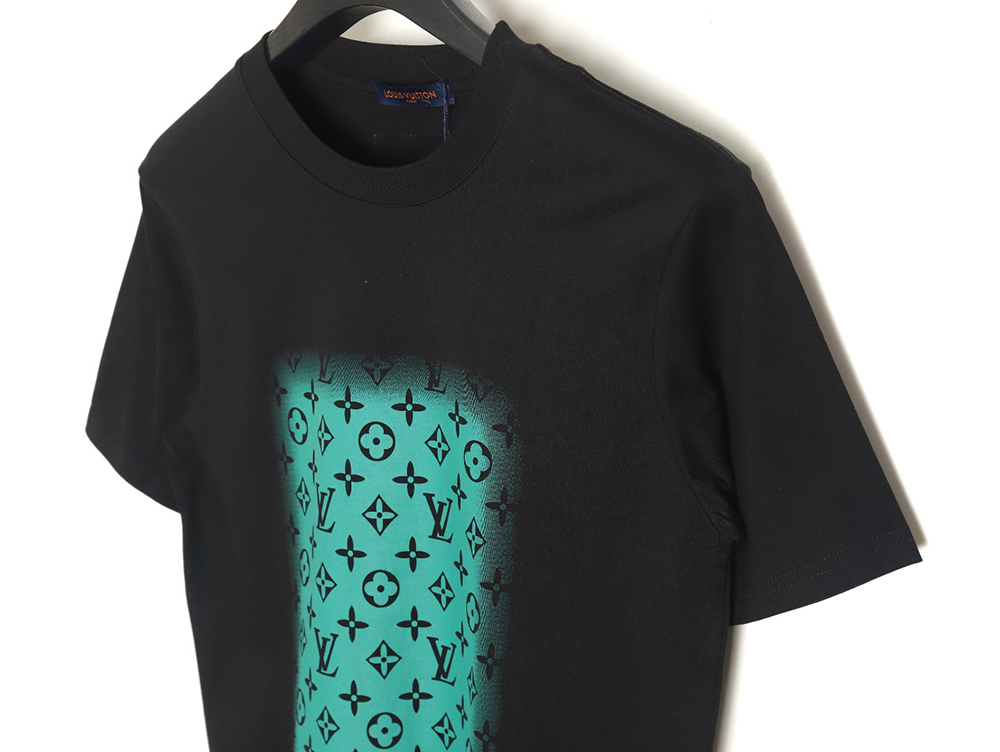 l0*is V*t0n square green full print short-sleeved t-shirt