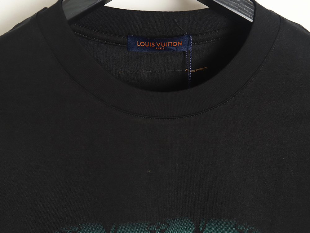 l0*is V*t0n square green full print short-sleeved t-shirt