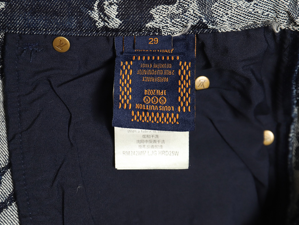 l0*is V*t0n waves floral jacquard denim short-sleeved shirt