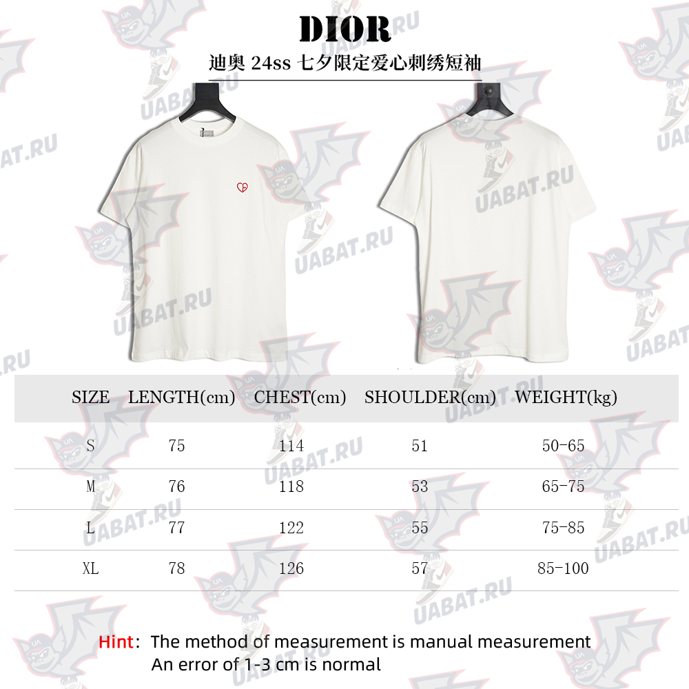 D*or tanabata limited edition heart embroidered short sleeves