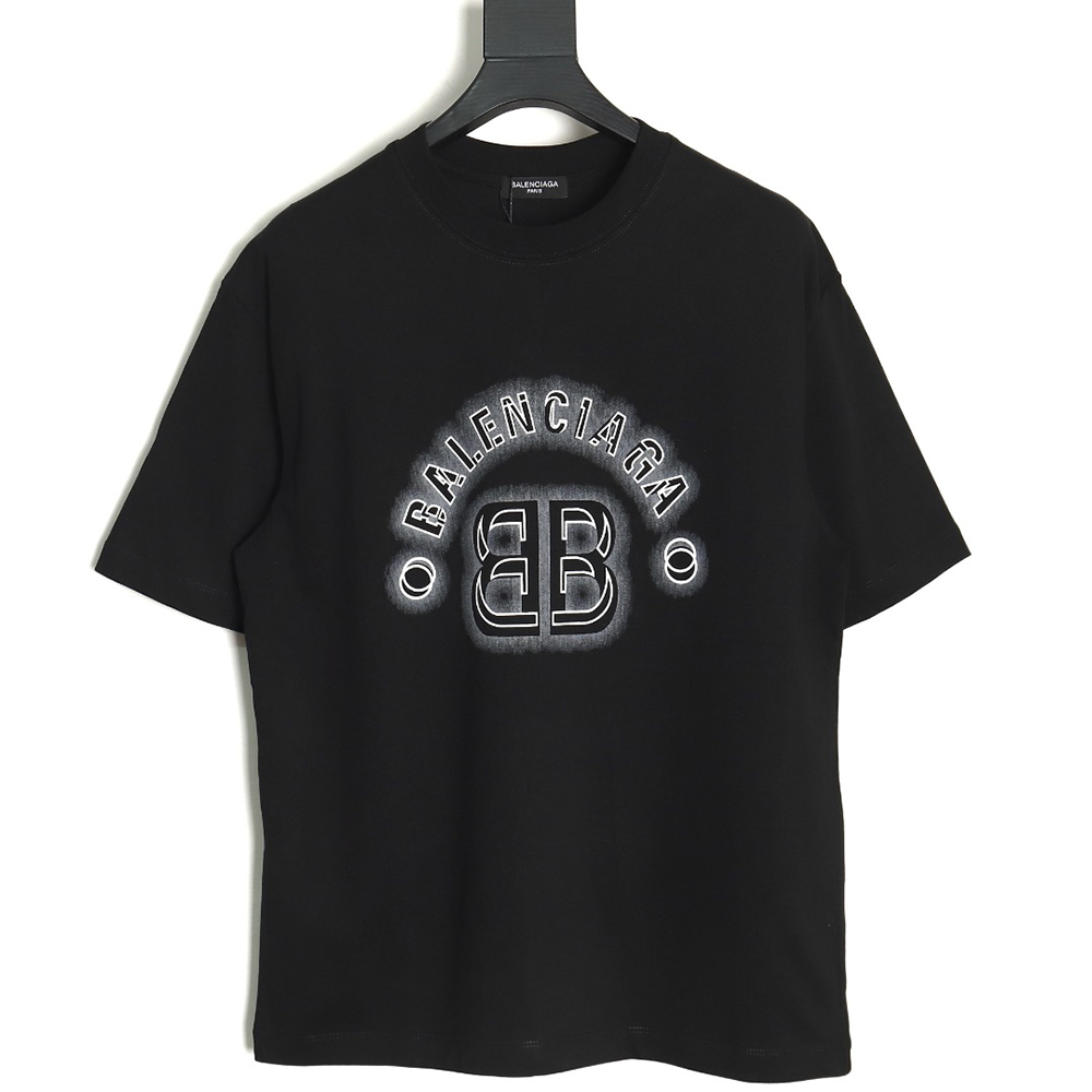 Ba*len*cia*ga 3d letter print short sleeves tsk1