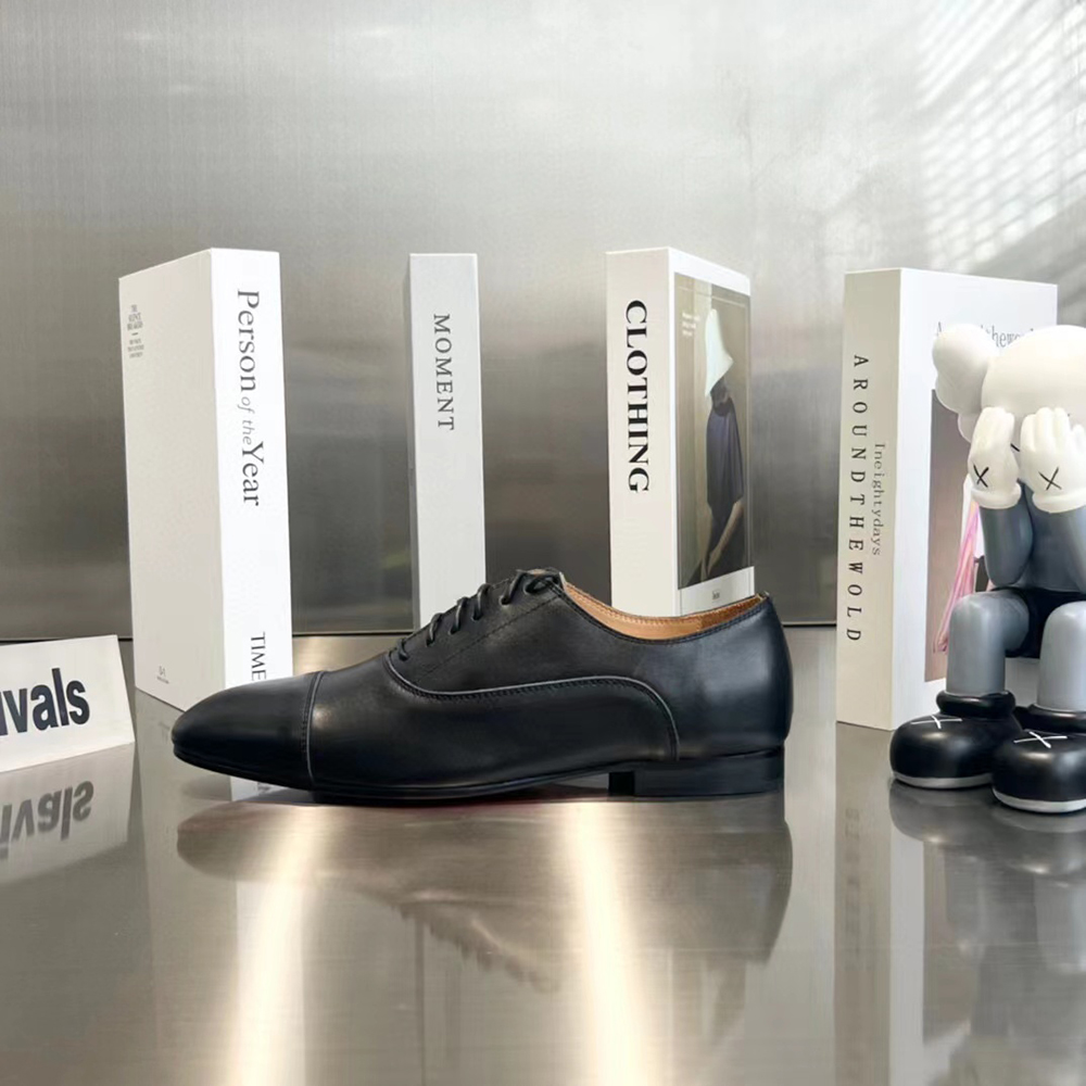 Ch**an louboutin men greggo lace-up shoes black