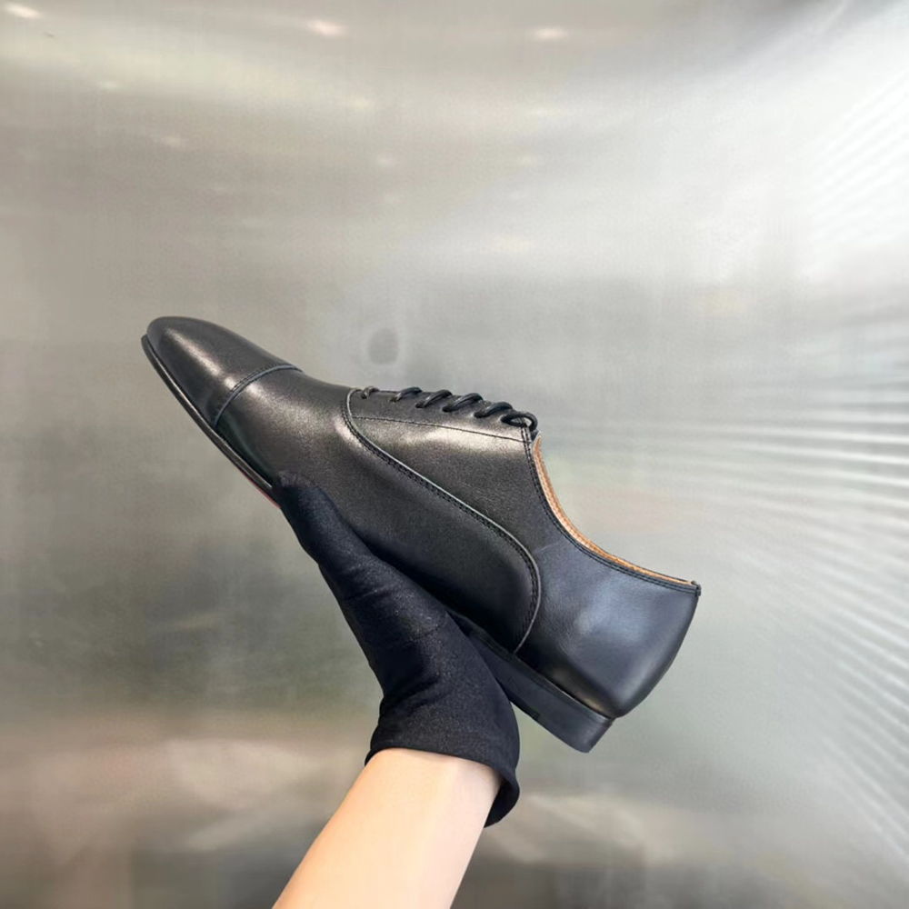 Ch**an louboutin men greggo lace-up shoes black