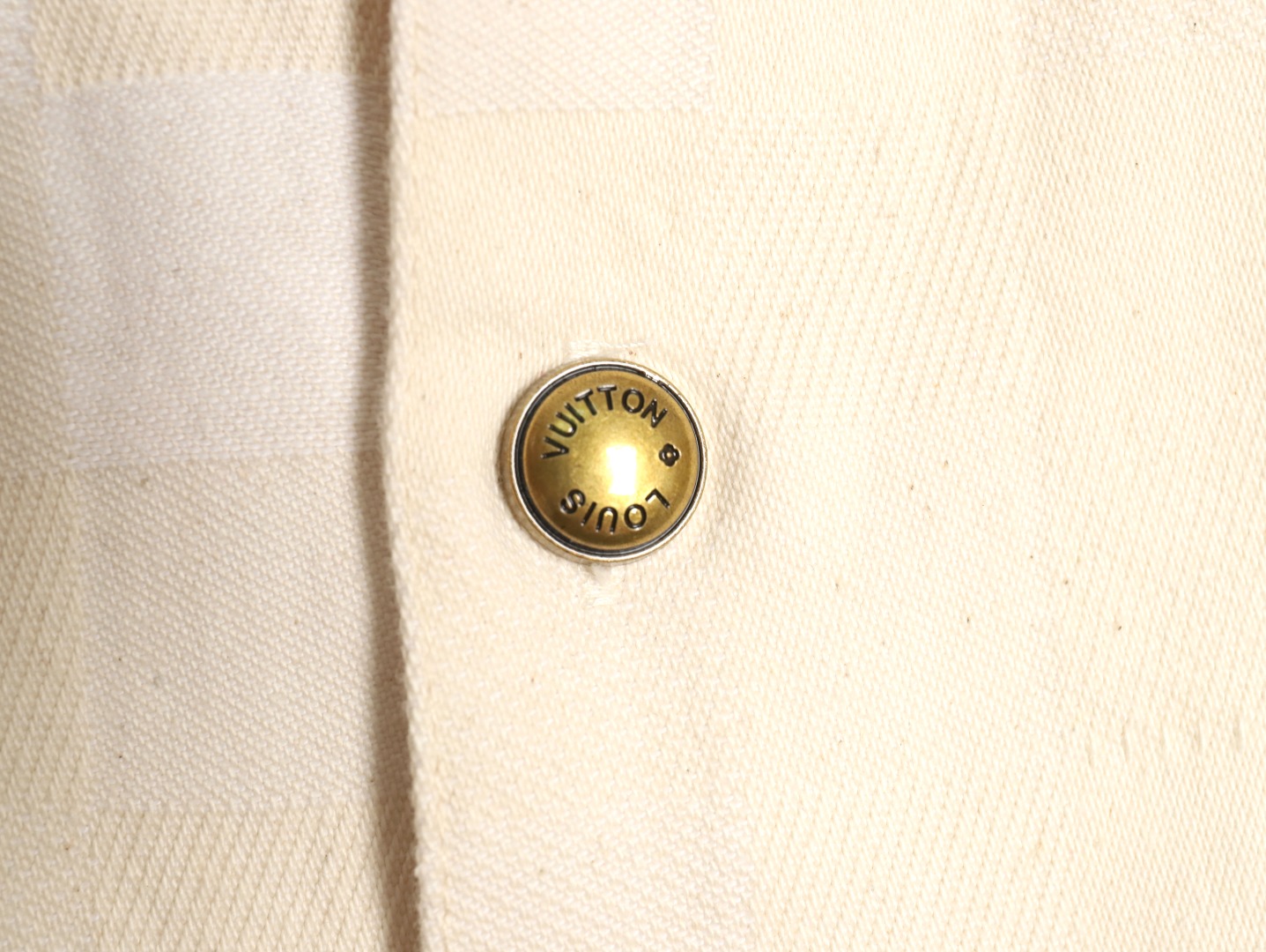 l0*is V*t0n checkerboard short sleeve shirt jacket