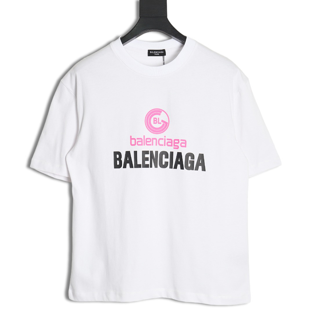 Ba*len*cia*ga logo print short sleeves