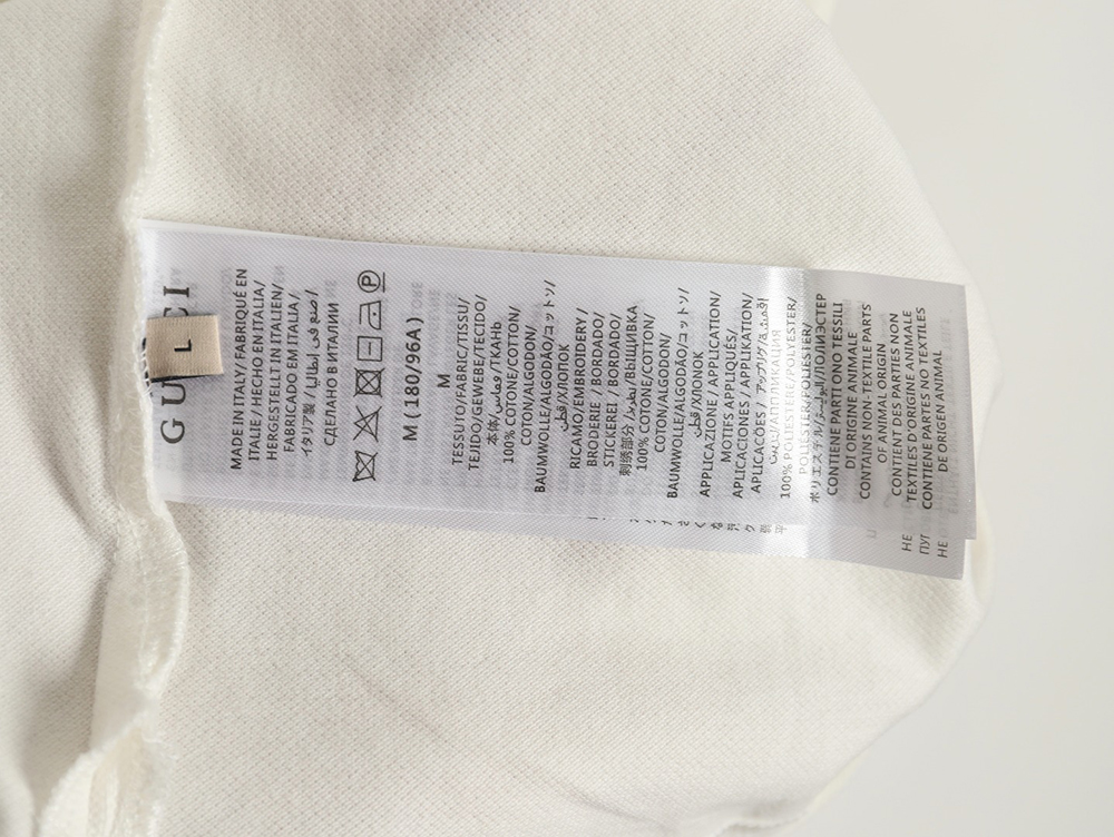 G*u*i short-sleeved polo shirt with red cuffs and double g embroidery