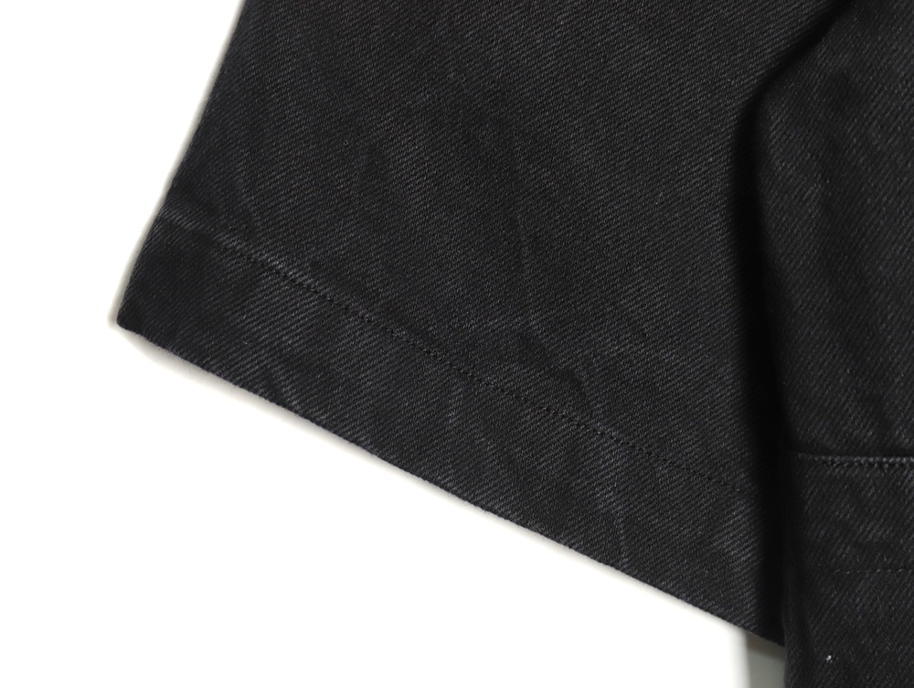 l0*is V*t0n embossed denim short-sleeved shirt