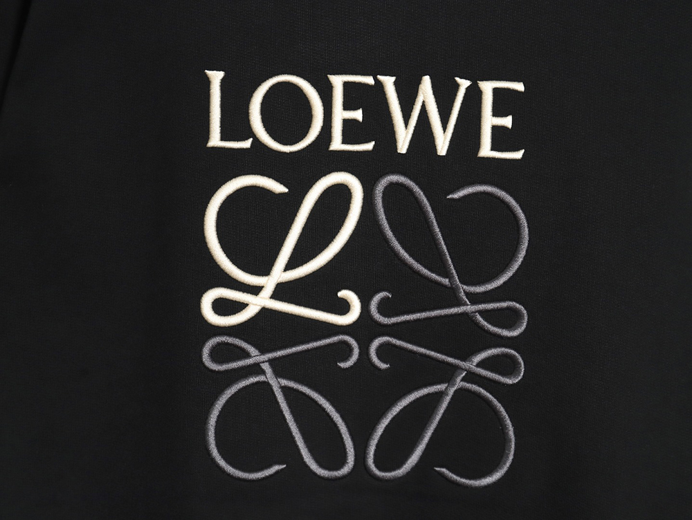 L0ew* anagram embroidered long-sleeved crewneck sweatshirt