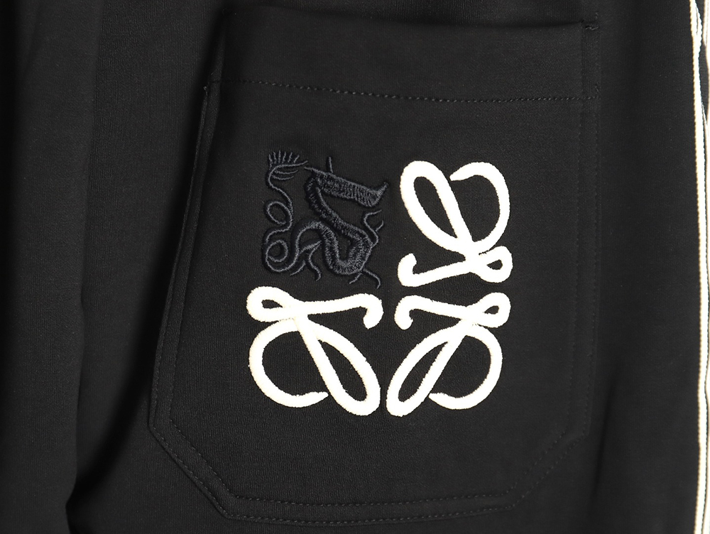 L0ew* cotton casual pants with back pocket embroidery tsk1