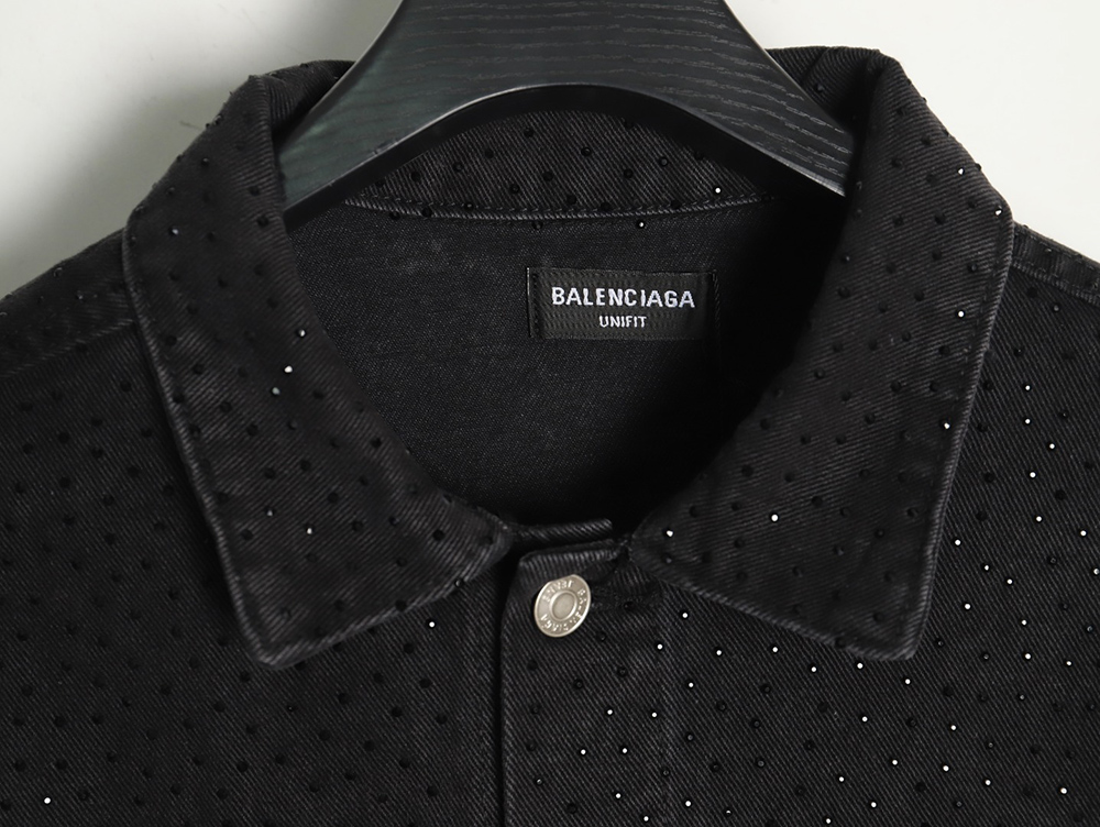 Ba*len*cia*ga vintage distressed starry rhinestone washed denim tsk1