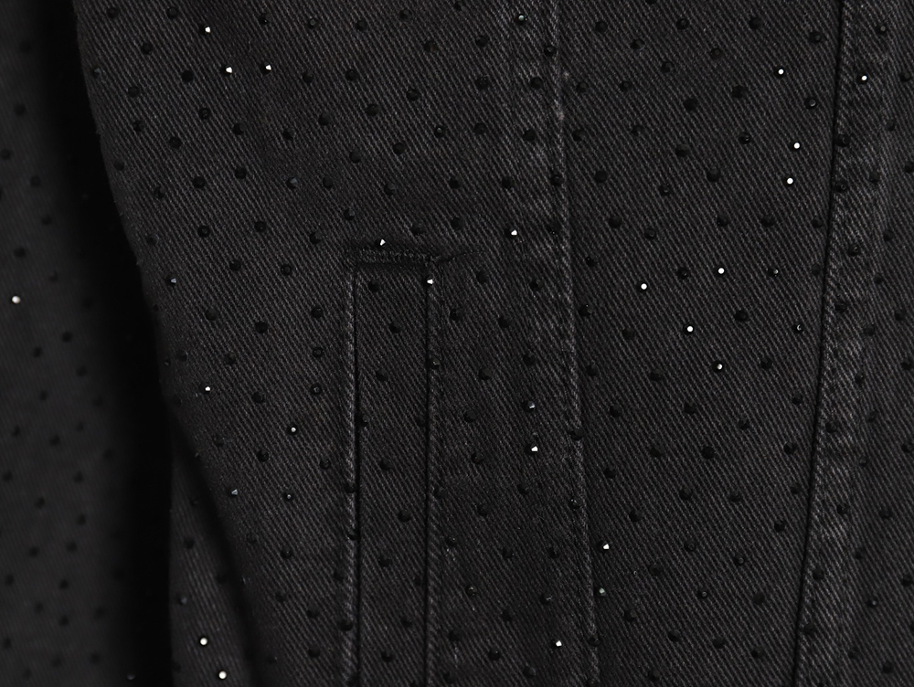 Ba*len*cia*ga vintage distressed starry rhinestone washed denim tsk1