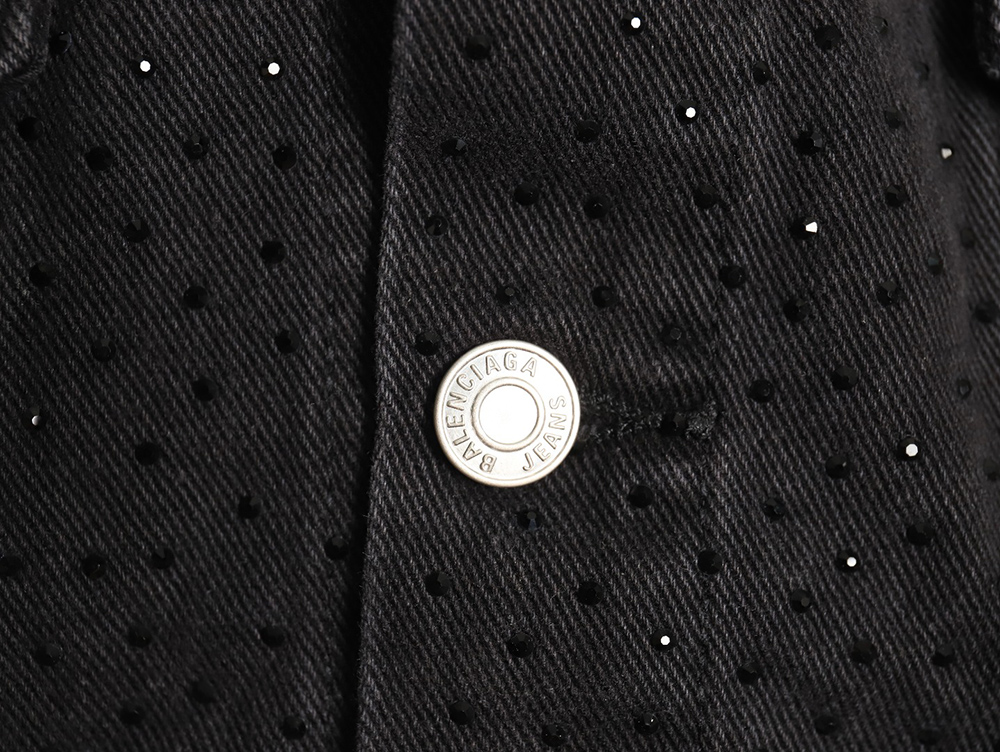 Ba*len*cia*ga vintage distressed starry rhinestone washed denim tsk1