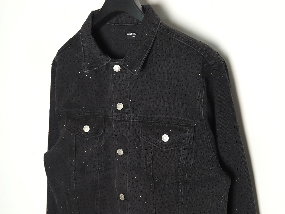 Ba*len*cia*ga vintage distressed starry rhinestone washed denim tsk1