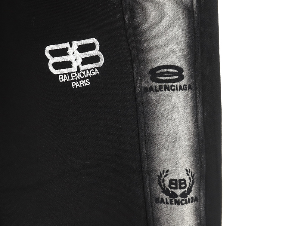 Ba*len*cia*ga washed lock embroidered trousers