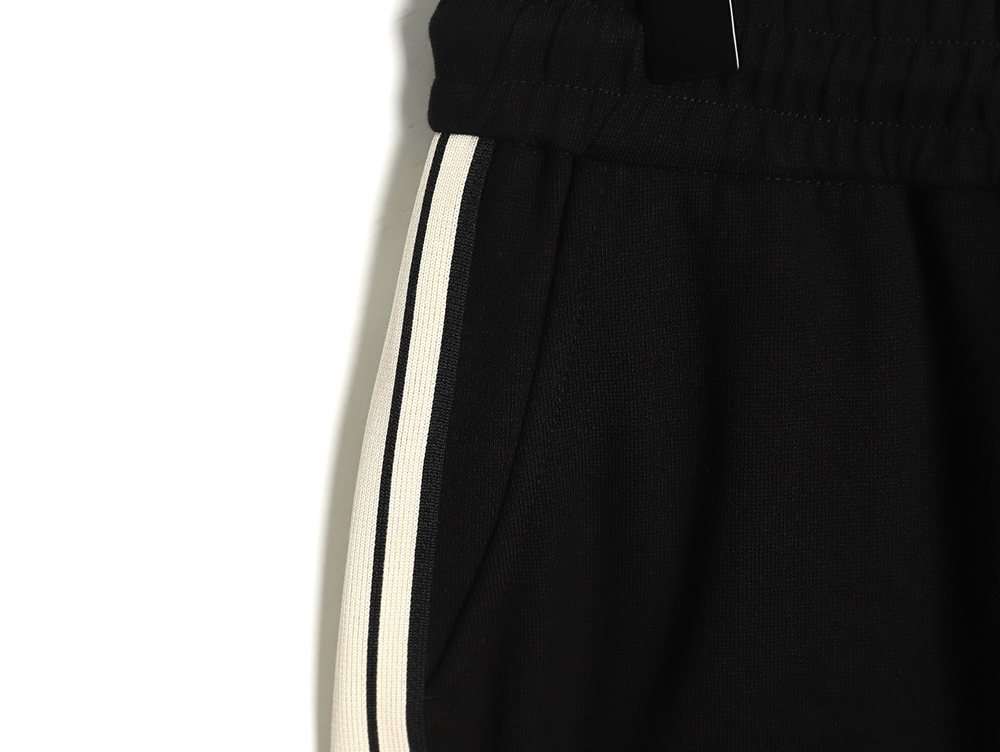 Pra*a triangle logo iron ribbon trousers