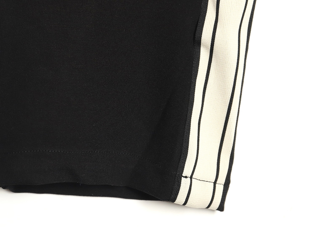 Pra*a triangle logo iron ribbon trousers