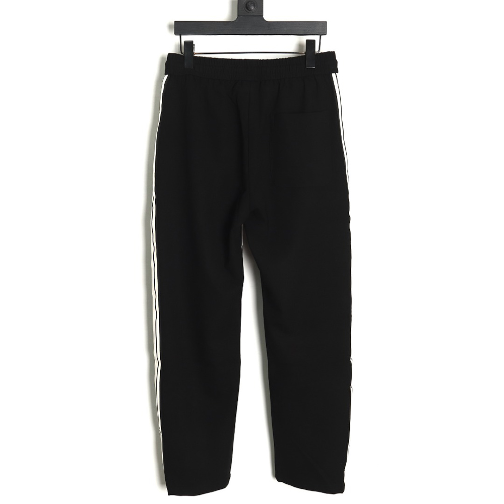 Pra*a triangle logo iron ribbon trousers
