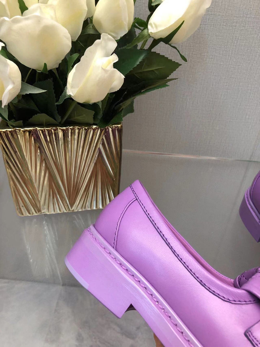 Ch*el cc leather loafers