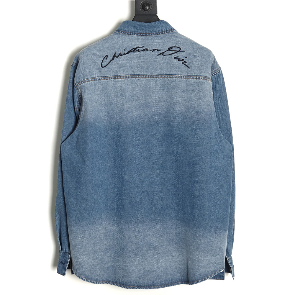 D*or dr men 24fall lily of the valley denim shirt