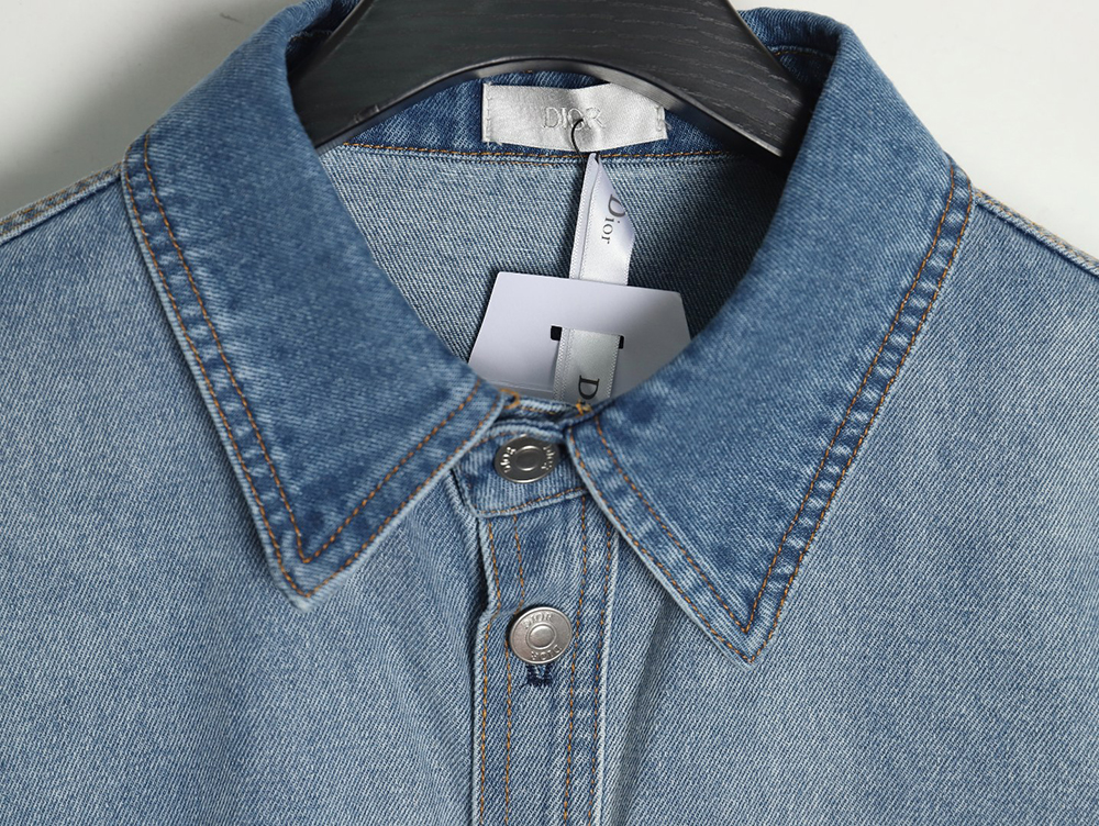 D*or dr men 24fall lily of the valley denim shirt