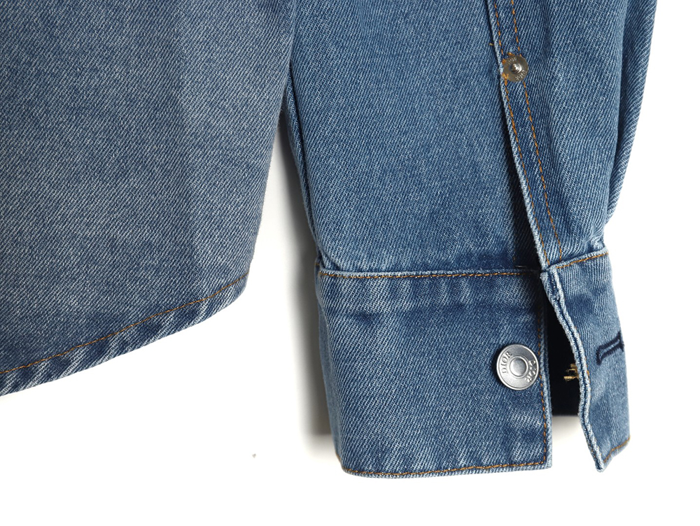 D*or dr men 24fall lily of the valley denim shirt