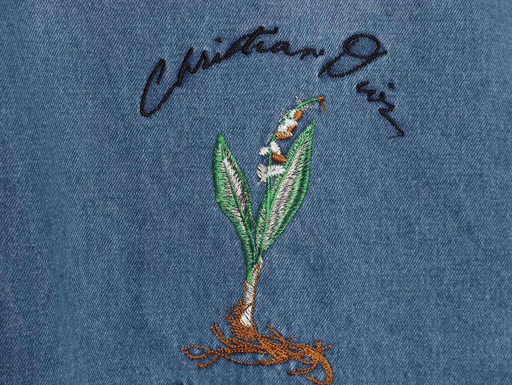 D*or dr men 24fall lily of the valley denim shirt