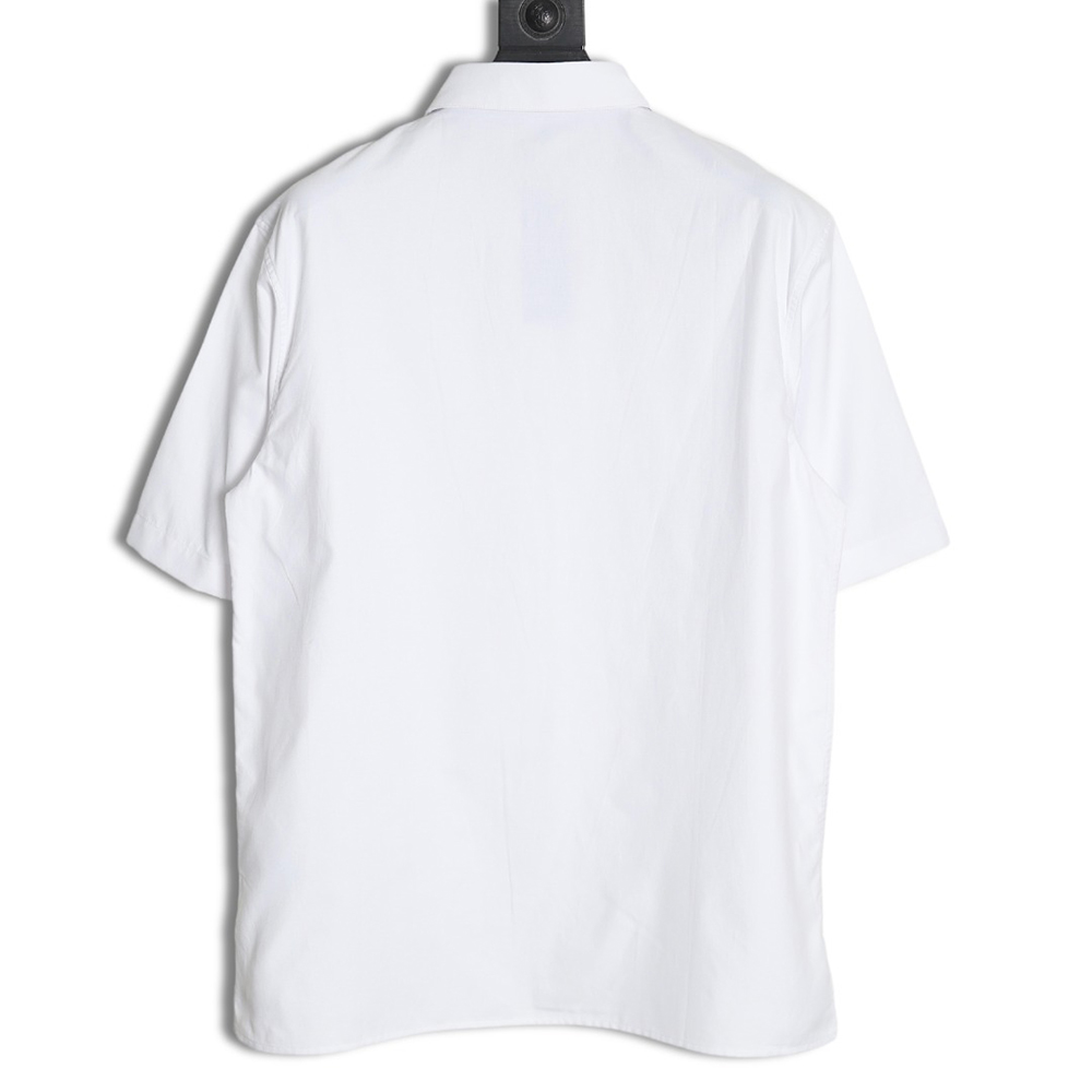 D*or short-sleeved shirt with heart embroidery on pockets