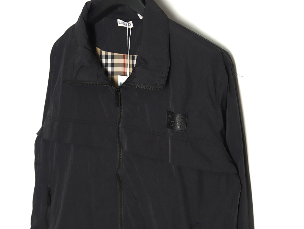 B**rry checked jacket with chest logo lining