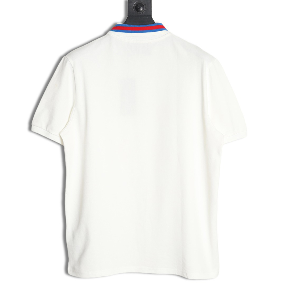 G*u*i gg embroidered short-sleeved polo shirt