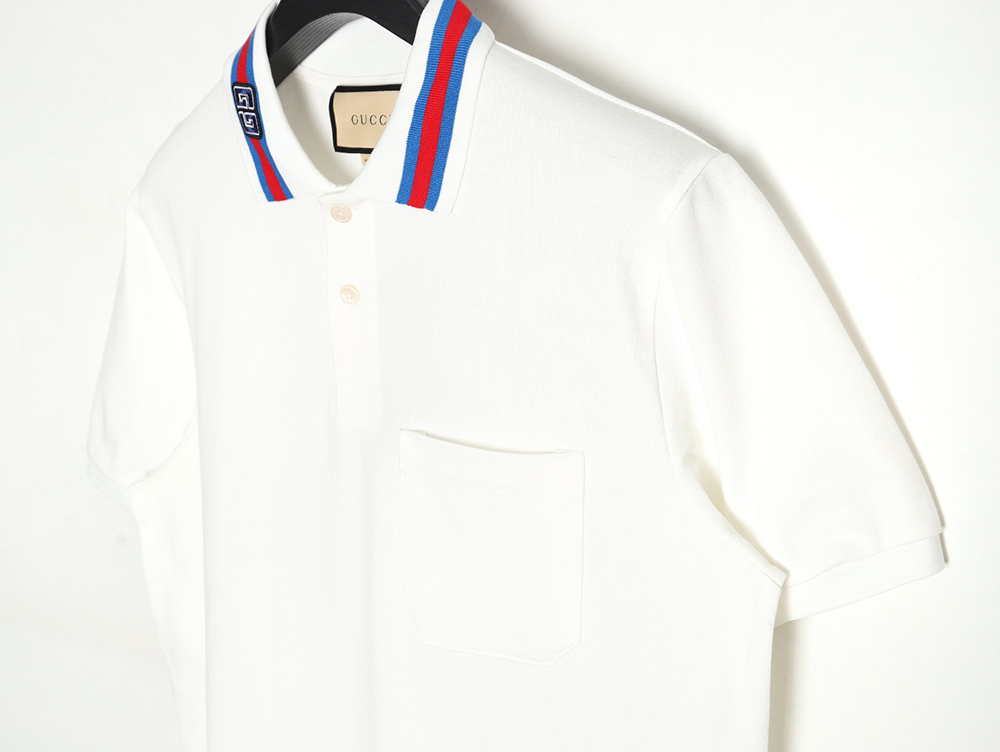 G*u*i gg embroidered short-sleeved polo shirt