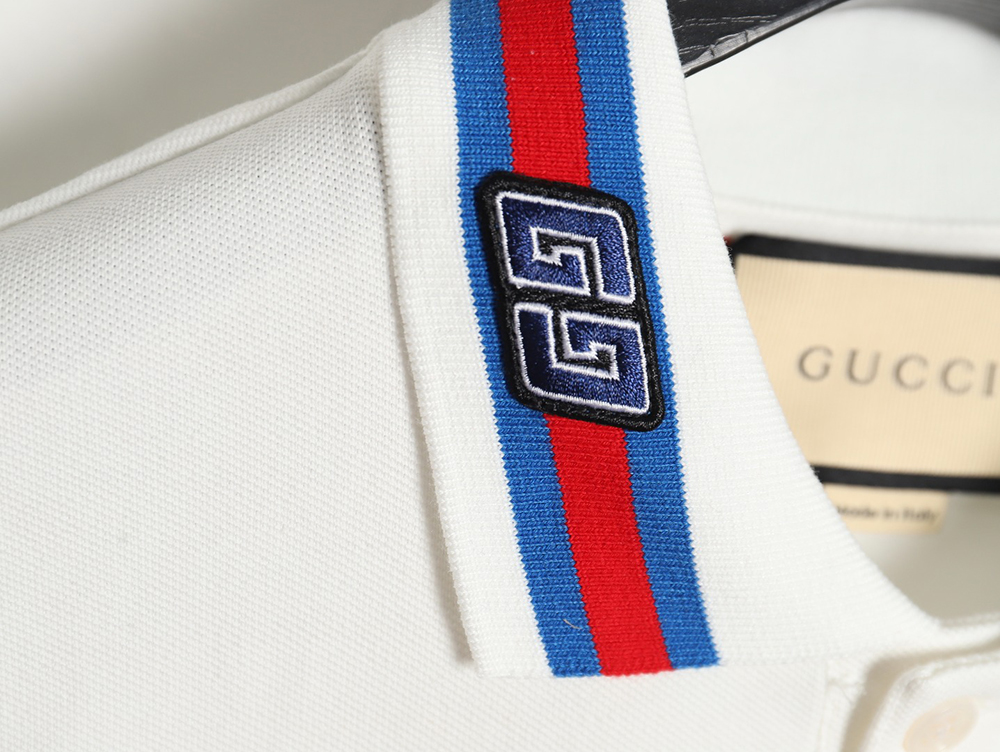 G*u*i gg embroidered short-sleeved polo shirt