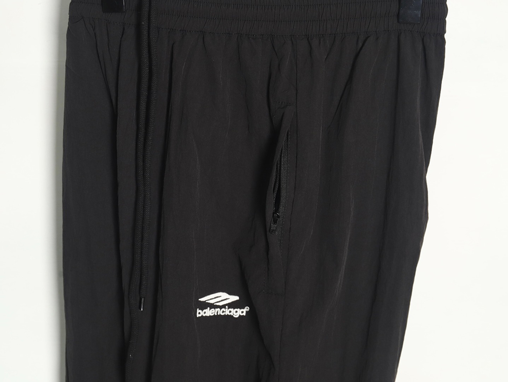 Ba*len*cia*ga 3b embroidered all-black sports suit trousers