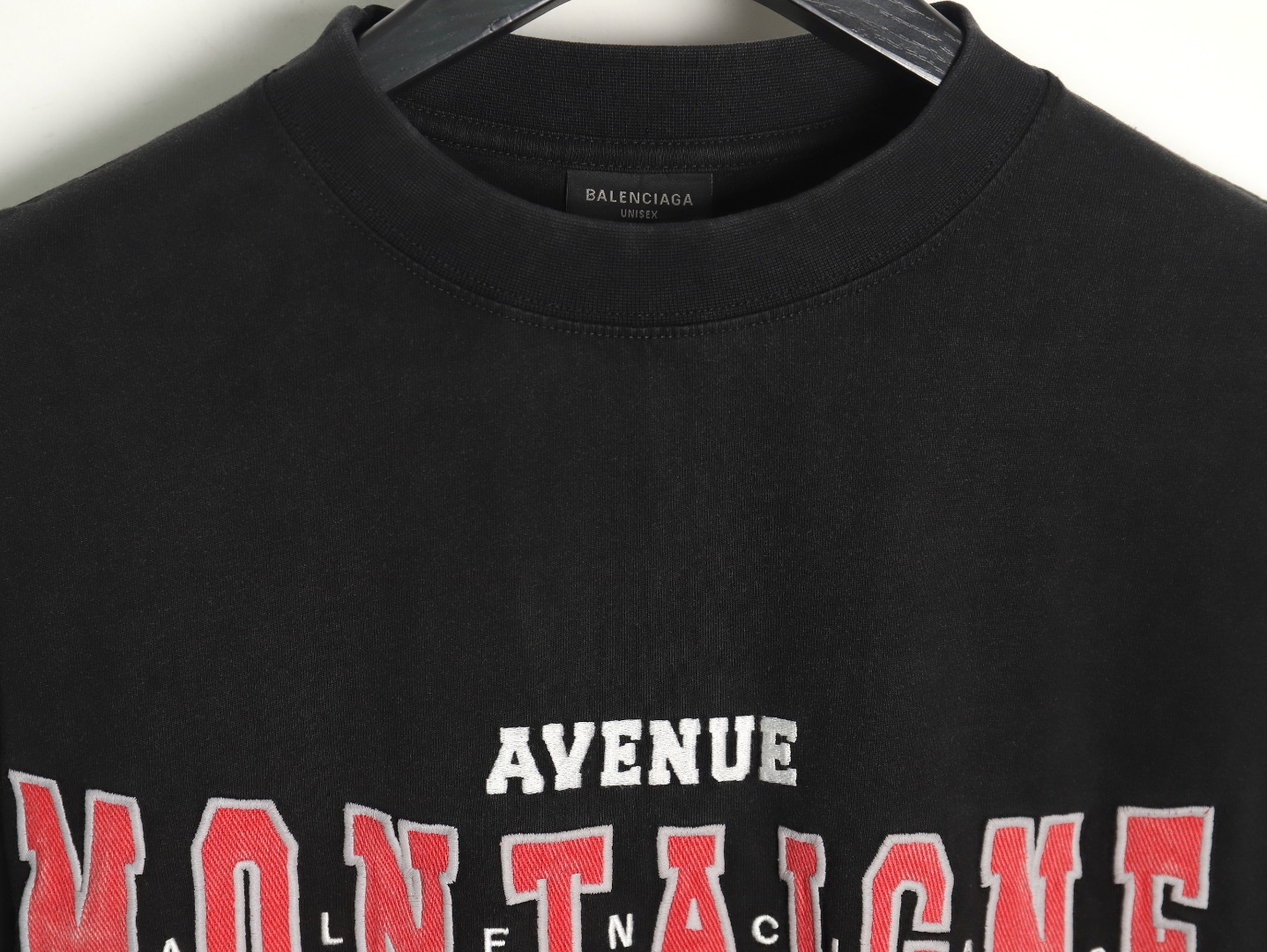 Ba*len*cia*ga montaigne embroidered washed short sleeves