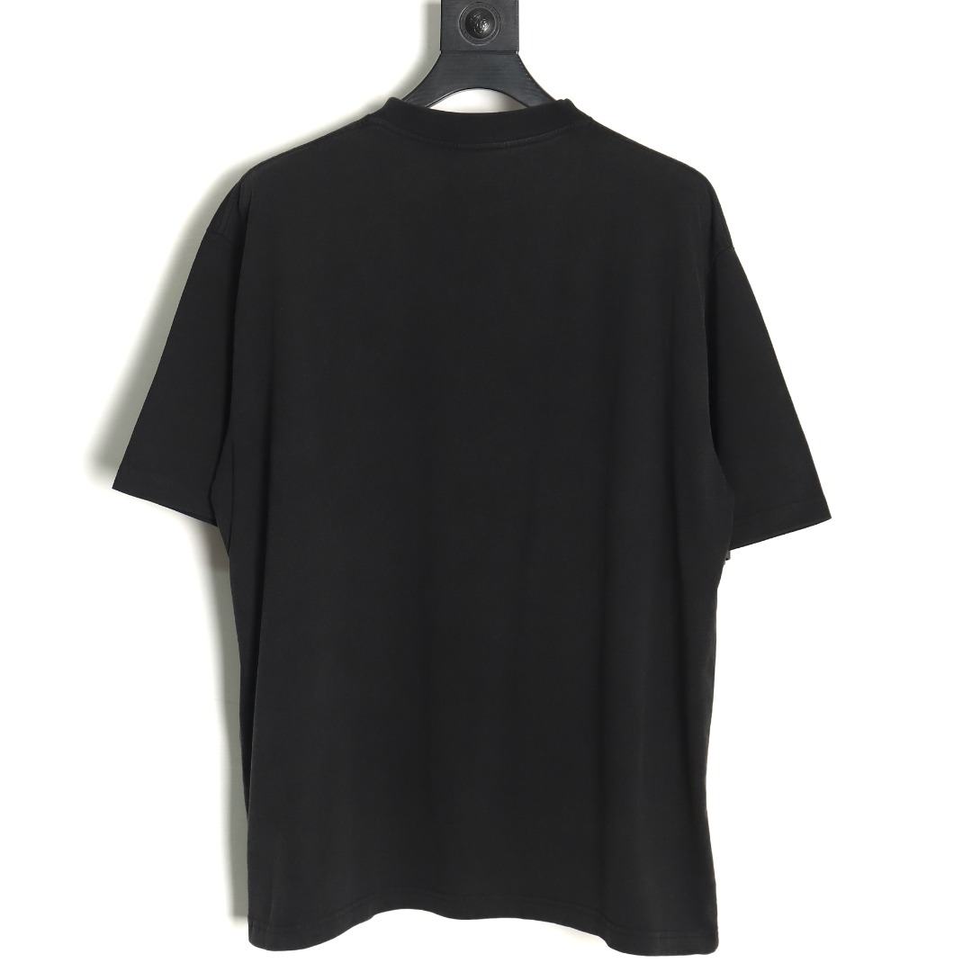 Ba*len*cia*ga montaigne embroidered washed short sleeves